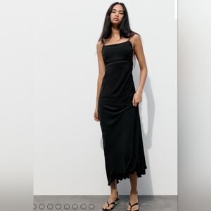 Zara Draped Dress With Open Back